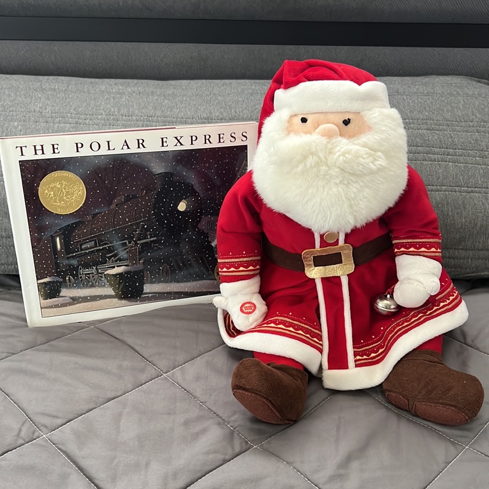 🎅🏽🚂The Polar Express Book & Plush Santa